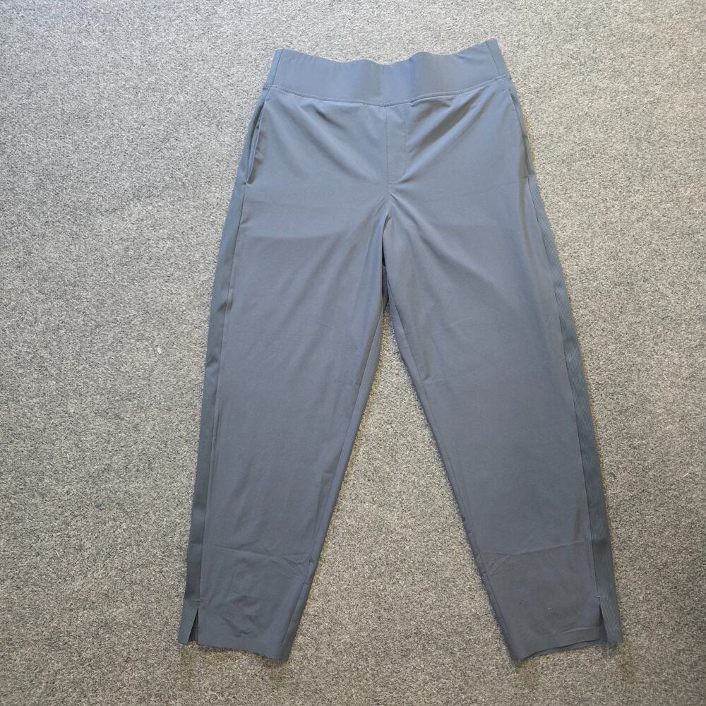 Kirkland Pants Womens Medium Gray Ladies Ankle Pant Performance Pull On Casual